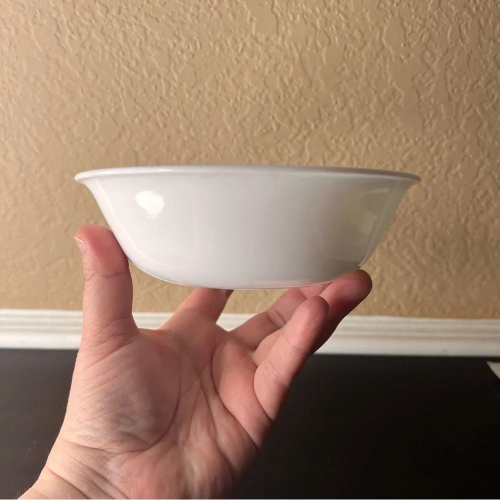Corelle Corning Rosemarie Cereal Soup Bowl, Two Green Stripes, 6” Salad, Sauce